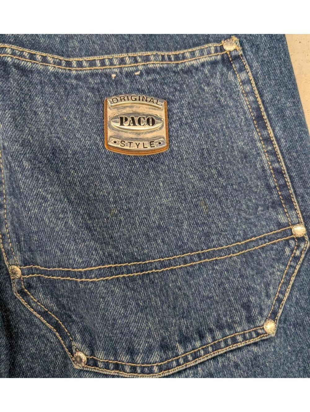 Vintage 90s PACO International Baggy Tapered Blue Jeans - Picture 3 of 8